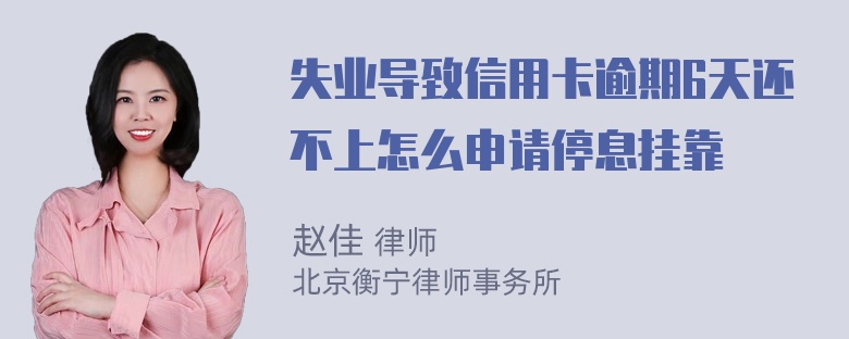 失业导致信用卡逾期6天还不上怎么申请停息挂靠