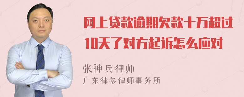 网上贷款逾期欠款十万超过10天了对方起诉怎么应对