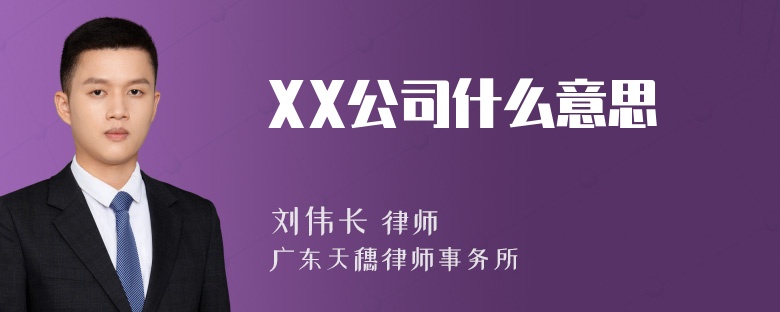 XX公司什么意思