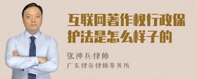 互联网著作权行政保护法是怎么样子的