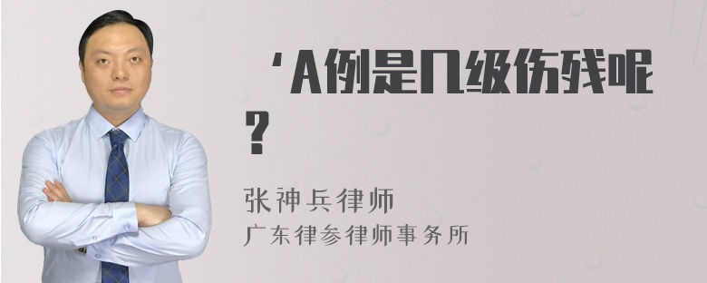 ‘A例是几级伤残呢？