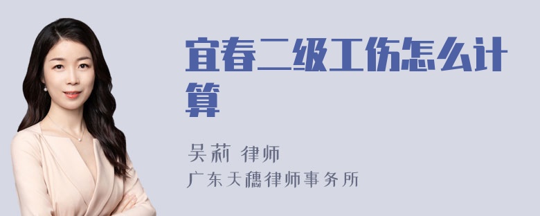 宜春二级工伤怎么计算