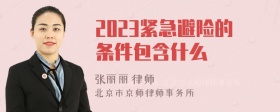 2023紧急避险的条件包含什么