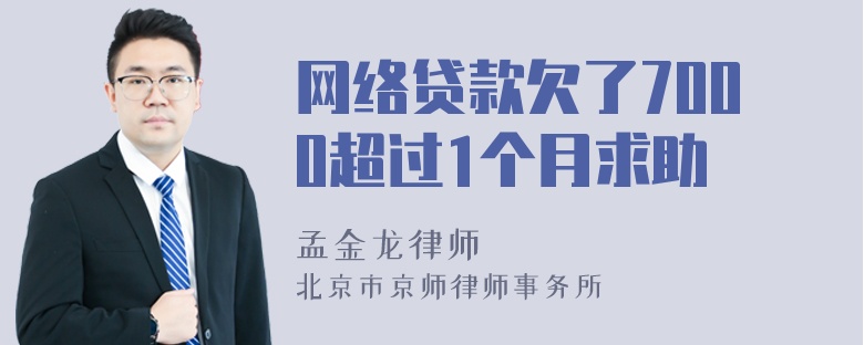 网络贷款欠了7000超过1个月求助