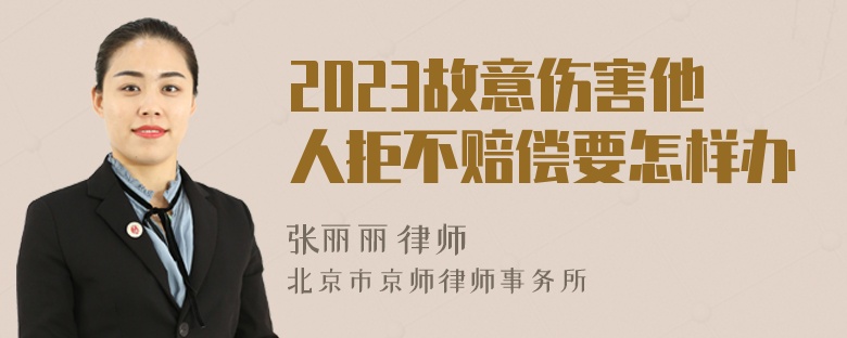 2023故意伤害他人拒不赔偿要怎样办