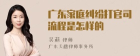 广东家庭纠纷打官司流程是怎样的