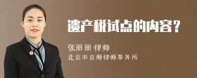 遗产税试点的内容？