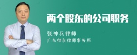 两个股东的公司职务