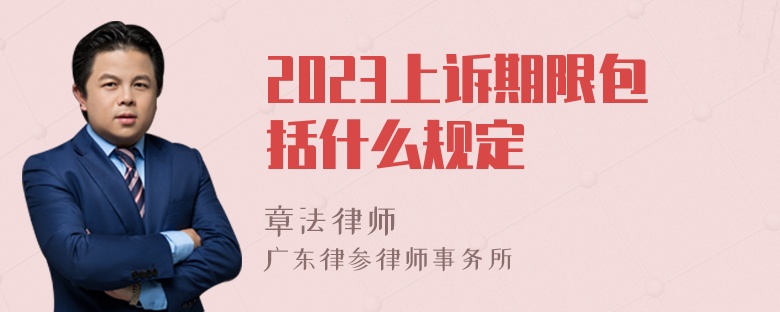 2023上诉期限包括什么规定