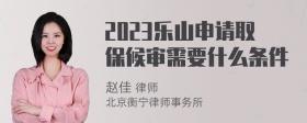 2023乐山申请取保候审需要什么条件