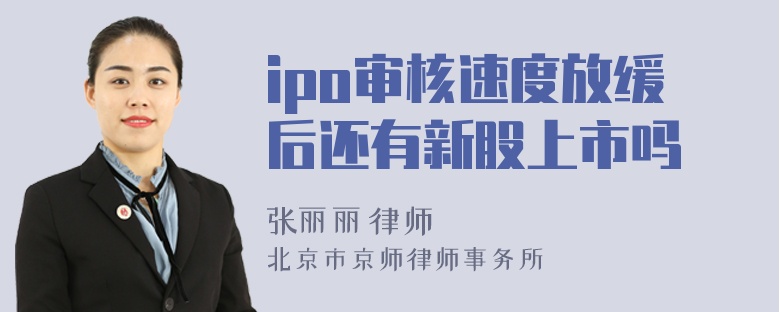 ipo审核速度放缓后还有新股上市吗