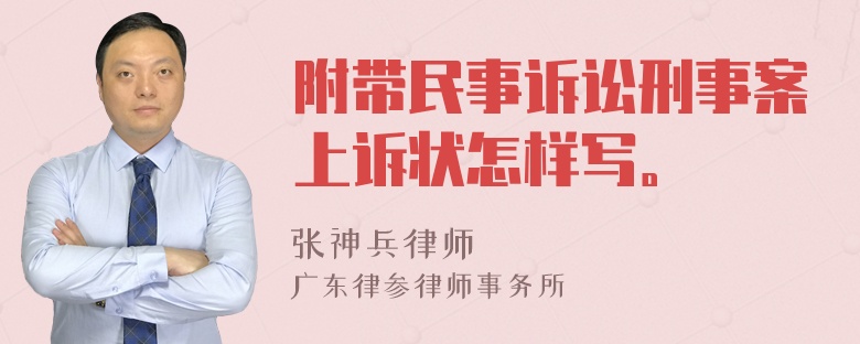 附带民事诉讼刑事案上诉状怎样写。