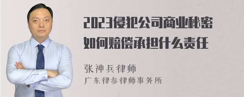 2023侵犯公司商业秘密如何赔偿承担什么责任