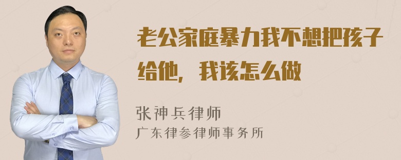 老公家庭暴力我不想把孩子给他，我该怎么做