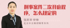 刑事案件二次开庭程序，怎么规定的