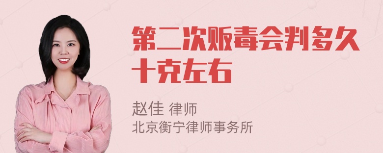 第二次贩毒会判多久十克左右