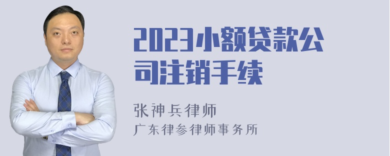 2023小额贷款公司注销手续