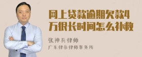 网上贷款逾期欠款4万很长时间怎么补救