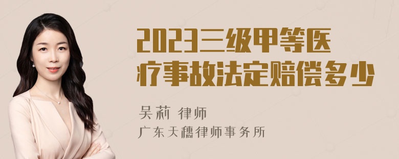 2023三级甲等医疗事故法定赔偿多少