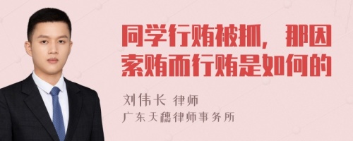 同学行贿被抓，那因索贿而行贿是如何的