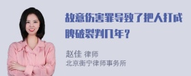 故意伤害罪导致了把人打成脾破裂判几年？