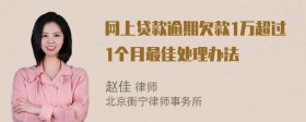 网上贷款逾期欠款1万超过1个月最佳处理办法