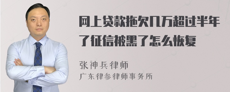 网上贷款拖欠几万超过半年了征信被黑了怎么恢复