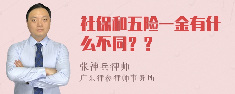 社保和五险一金有什么不同？？