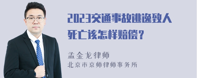 2023交通事故逃逸致人死亡该怎样赔偿？