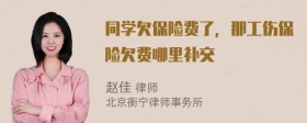 同学欠保险费了，那工伤保险欠费哪里补交