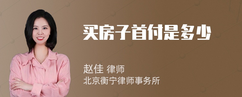 买房子首付是多少