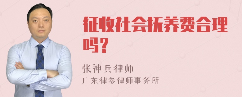 征收社会抚养费合理吗？