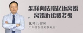 怎样向法院起诉离婚，离婚诉讼费多少