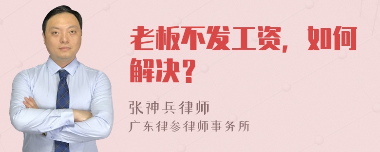 老板不发工资，如何解决？