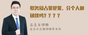 职务侵占罪犯罪。分个人和团伙吗？？？？