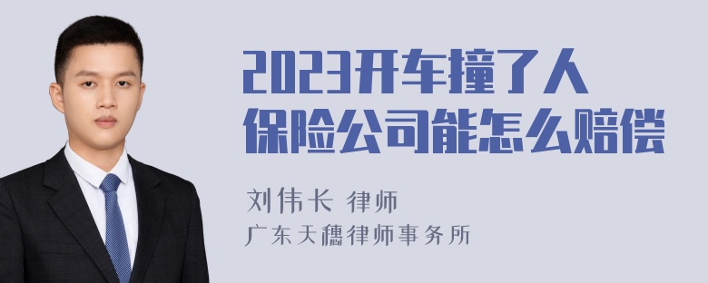 2023开车撞了人保险公司能怎么赔偿