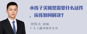 小孩子买机票需要什么证件，应该如何解决？