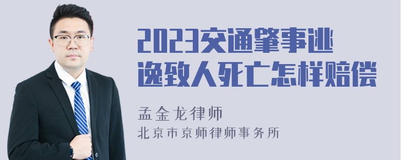 2023交通肇事逃逸致人死亡怎样赔偿