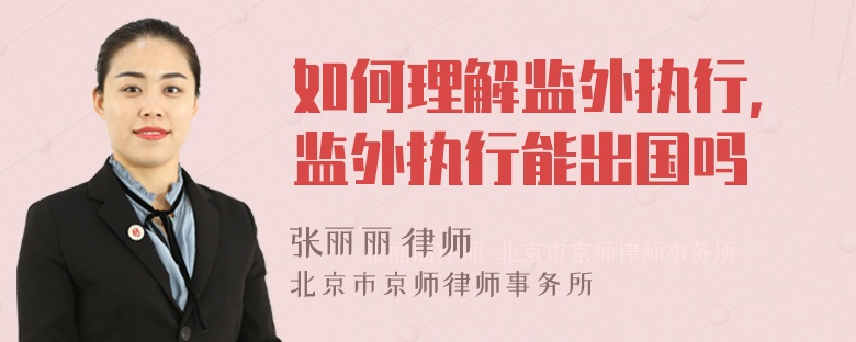 如何理解监外执行，监外执行能出国吗