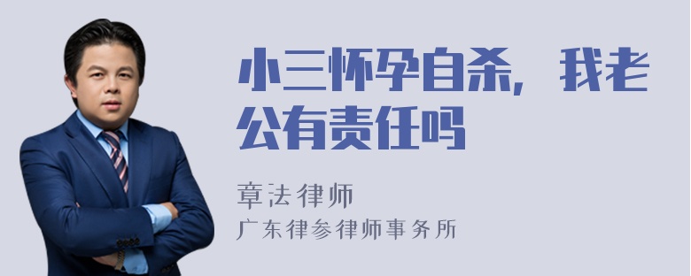 小三怀孕自杀，我老公有责任吗