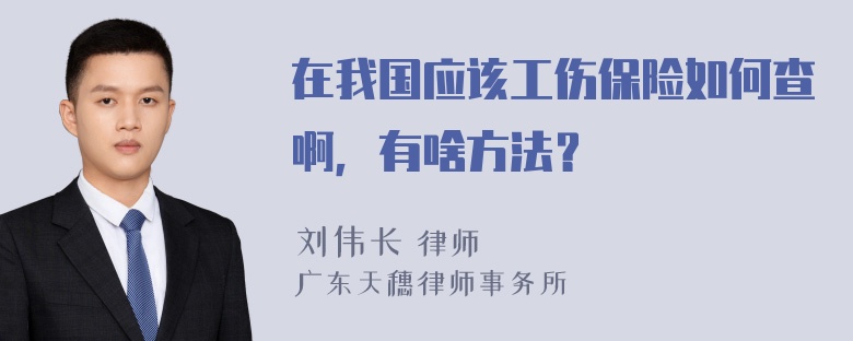 在我国应该工伤保险如何查啊，有啥方法？