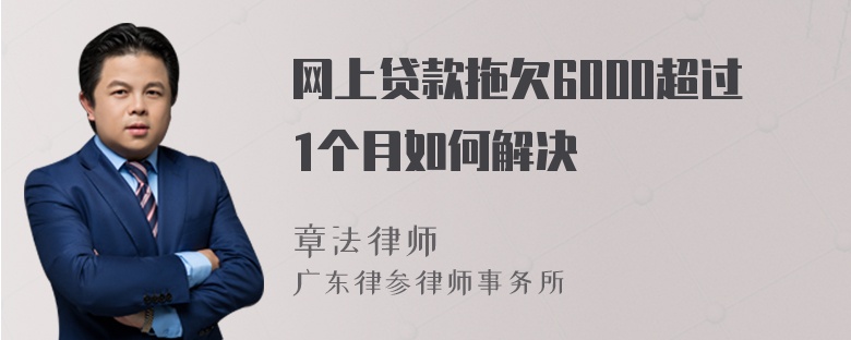 网上贷款拖欠6000超过1个月如何解决