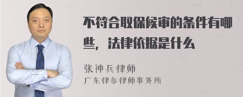 不符合取保候审的条件有哪些，法律依据是什么