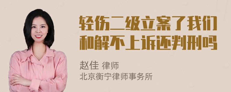 轻伤二级立案了我们和解不上诉还判刑吗