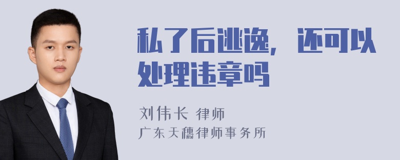 私了后逃逸，还可以处理违章吗