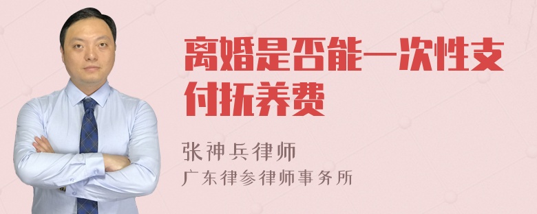 离婚是否能一次性支付抚养费