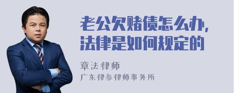 老公欠赌债怎么办，法律是如何规定的