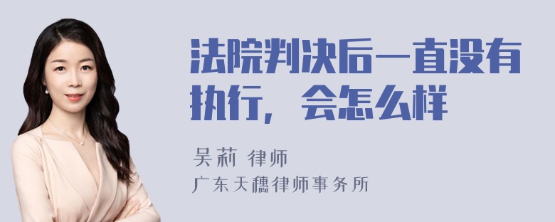 法院判决后一直没有执行，会怎么样