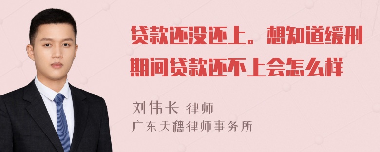 贷款还没还上。想知道缓刑期间贷款还不上会怎么样