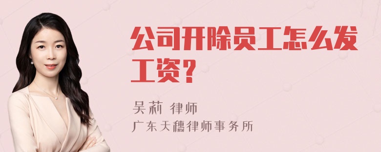 公司开除员工怎么发工资？